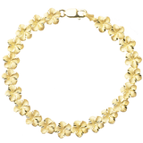 14K Plumeria Bracelet - Icicle  10mm