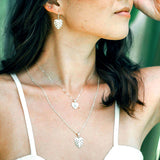 Sterling Silver Hawaiian Earrings - Monstera Leaf