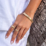14K Hawaiian Quilt Bracelet