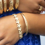 14K Plumeria Bracelet - Icicle  10mm