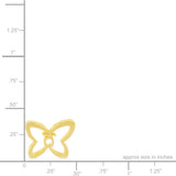 14K Pulelehua Butterfly Earrings - 13mm