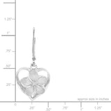 Sterling Silver Plumeria Earrings - Royal Heart