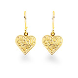 14K Hawaiian Earrings - Heart Queen Emma