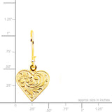 14K Hawaiian Earrings - Heart Queen Emma