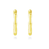 14K Bamboo Hoop Earrings