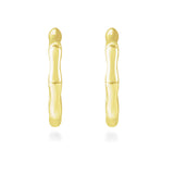 14K Bamboo Hoop Earrings