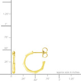 14K Bamboo Hoop Earrings