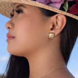 14K Hawaiian Earrings - Heritage 15mm