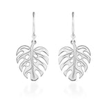 Sterling Silver Hawaiian Earrings - Monstera Leaf