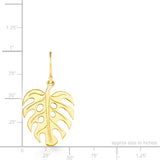 14K Hawaiian Earrings - Monstera Leaf