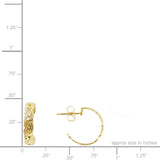 14K Hawaiian Earrings  - Leihaku Hoop  Sml