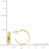 14K Hawaiian Earrings  - Leihaku Hoop Lrg