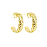 14K Hawaiian Earrings  - Leihaku Hoop Lrg