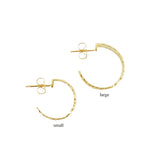 14K Hawaiian Earrings  - Leihaku Hoop  Sml