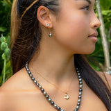 14K Hawaiian Earrings  - Pohai Initials Sml