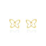 14K Pulelehua Butterfly Earrings - 9mm