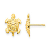 14K Sea Turtles Earrings - 8mm