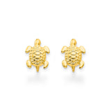 14K Sea Turtles Earrings - 8mm