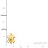 14K Sea Turtles Earrings - 8mm