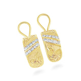 14K Hawaiian Diamond Earrings - Le Grande Dame