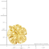 14K Hibiscus Earrings - Wild 18mm