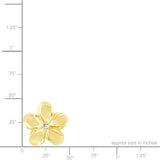 14K Plumeria Earrings - Wild 12mm w/ Diamonds