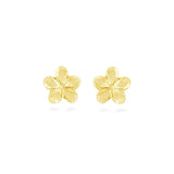 14K Plumeria Earrings - Wild  8mm