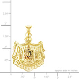 14K Hawaiian Coat of Arms Pendant 36mm
