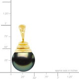 14K Tahitian Pearl Pendant Beehive - Lrg