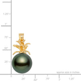 14K Tahitian Pearl Pendant Pineapple