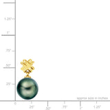 14K Tahitian Pearl Earrings - XOXO