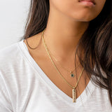 14K Hawaiian Initial Pendant - Round 10mm