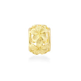 14K Plumeria Pendant - Puka Bead
