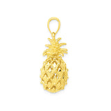 14K Hawaiian Pineapple 3D Pendant  -  Med