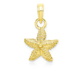14K Starfish Pendant