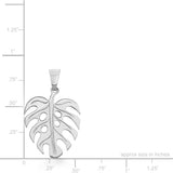 Sterling Silver  Hawaiian Monstera Leaf Pendant