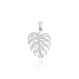 Sterling Silver  Hawaiian Monstera Leaf Pendant