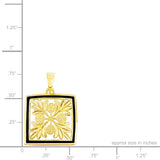 14K Hawaiian Quilt Ulu Pendant - 15mm