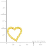 14K Hawaiian Heart Engraved Slider