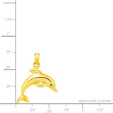 14K Hawaiian Dolphin Pendant  - 17mm