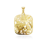 14K Hawaiian Heritage Pendant - 18mm