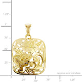 14K Hawaiian Heritage Pendant - 18mm