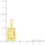 14K Hawaiian Initial Pendant - Raised 18mm