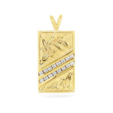 14K Hawaiian Diamond Pendant - Le Grande Dame