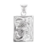 Sterling Silver Hawaiian Pendant - Playful Turtle