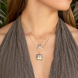 14K Hawaiian Quilt Ulu Pendant - 18mm