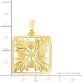 14K Hawaiian Quilt Ulu Pendant - 18mm
