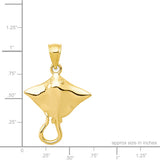 14K Hihimanu Stingray Pendant