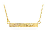 14K Hawaiian Horizontal Pendant Queen