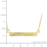 14K Hawaiian Horizontal Pendant Queen